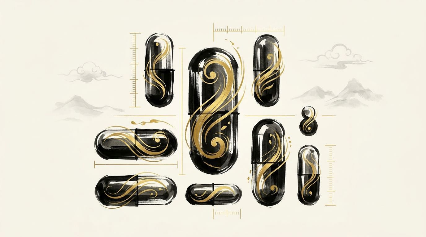 NMN dosage guide showing capsules and measurement scales